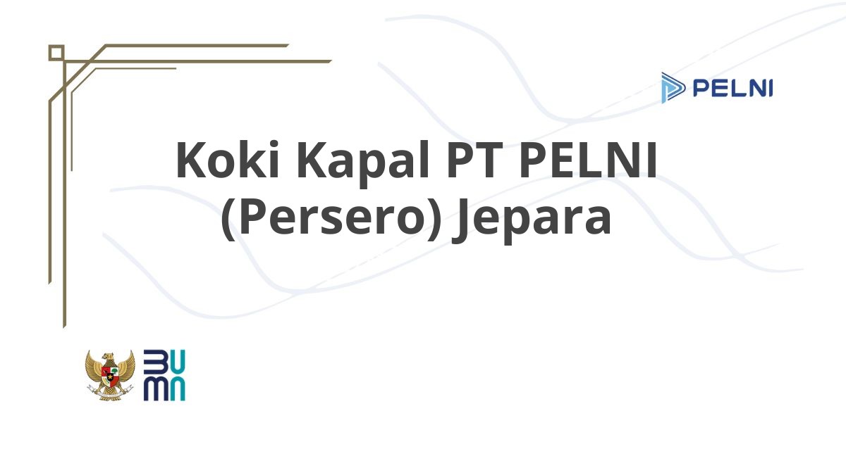 Koki Kapal PT PELNI (Persero) Jepara