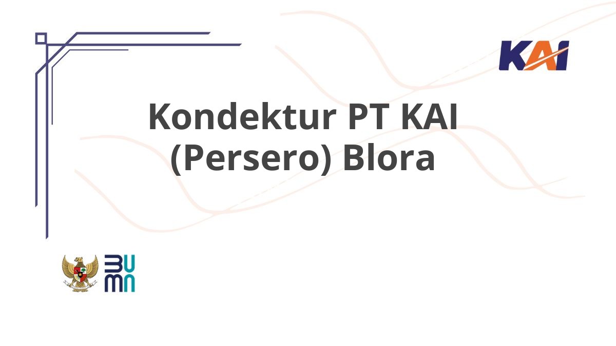Kondektur PT KAI (Persero) Blora