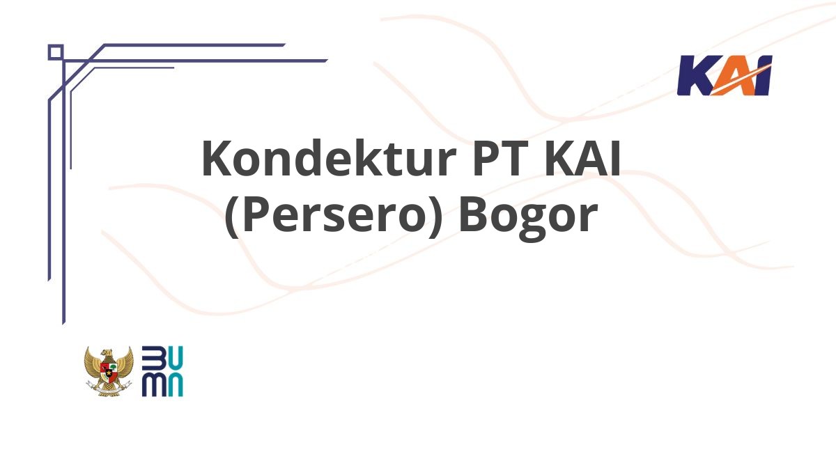 Kondektur PT KAI (Persero) Bogor