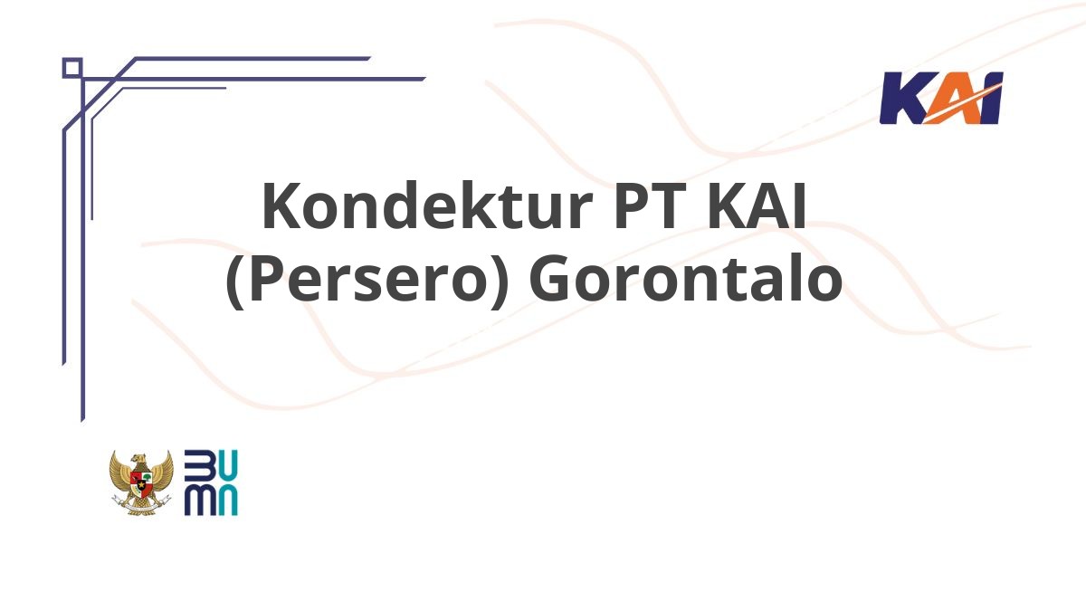 Kondektur PT KAI (Persero) Gorontalo