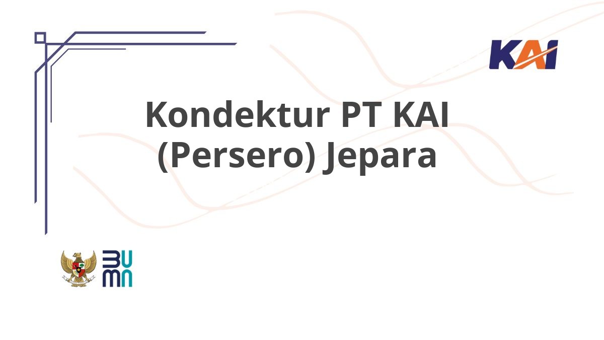 Kondektur PT KAI (Persero) Jepara