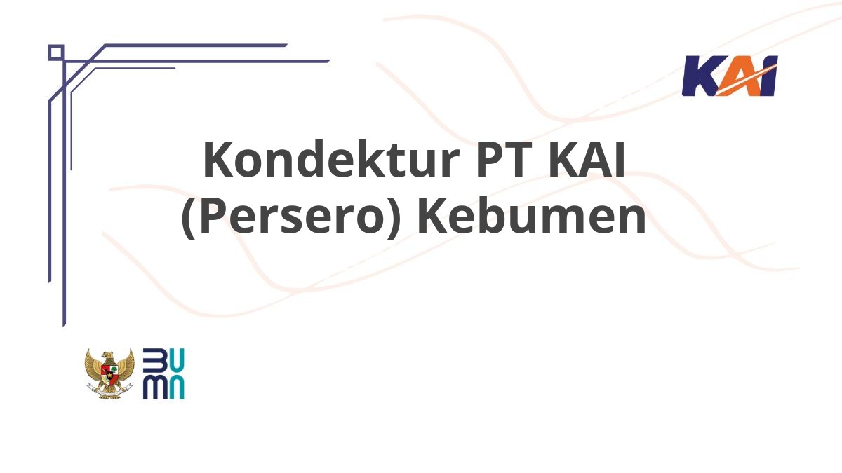 Kondektur PT KAI (Persero) Kebumen
