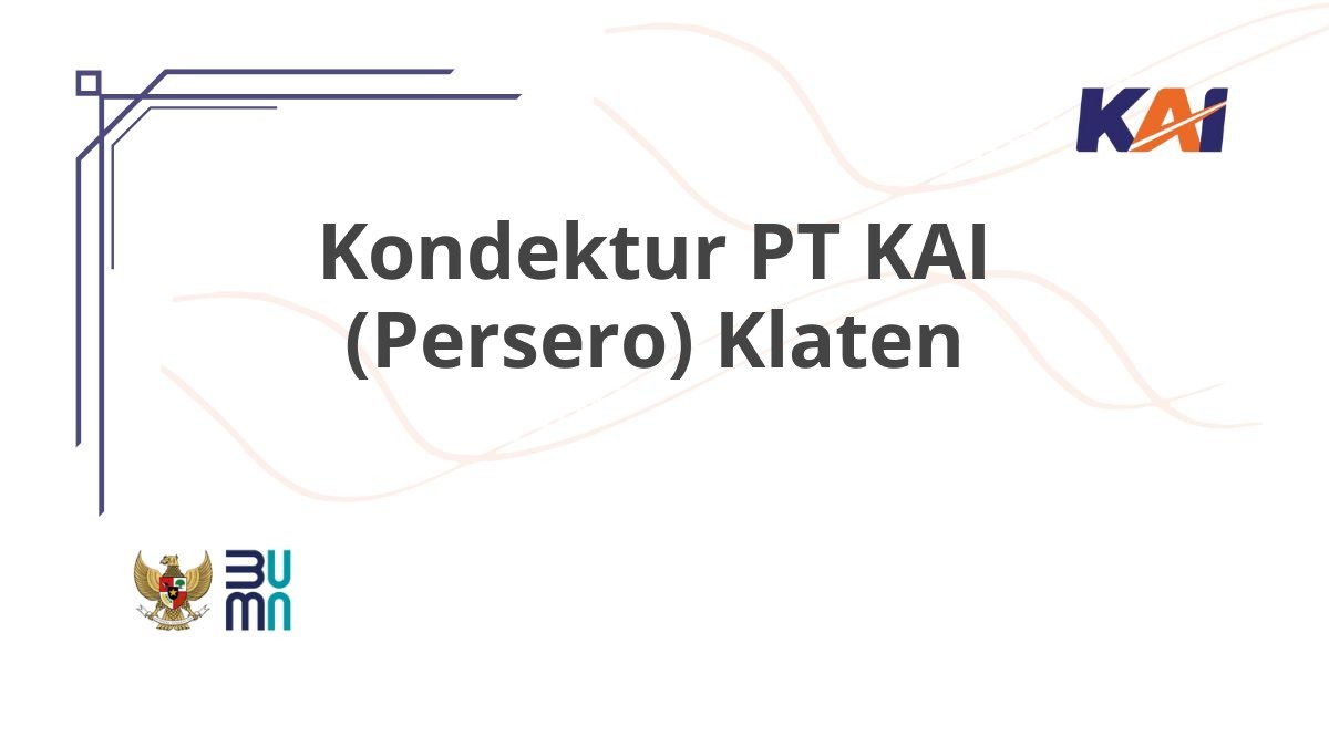 Kondektur PT KAI (Persero) Klaten
