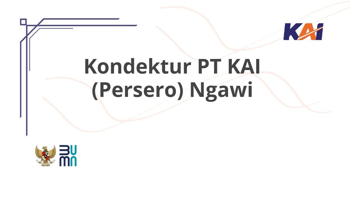 Kondektur PT KAI (Persero) Ngawi