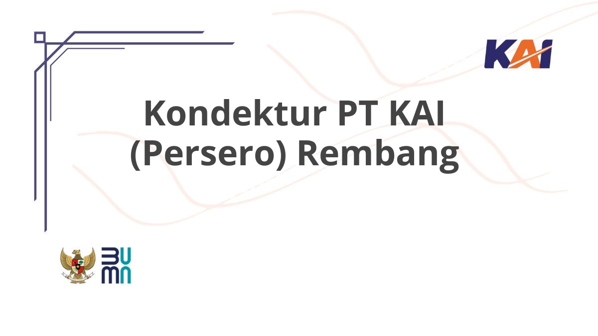 Kondektur PT KAI (Persero) Rembang