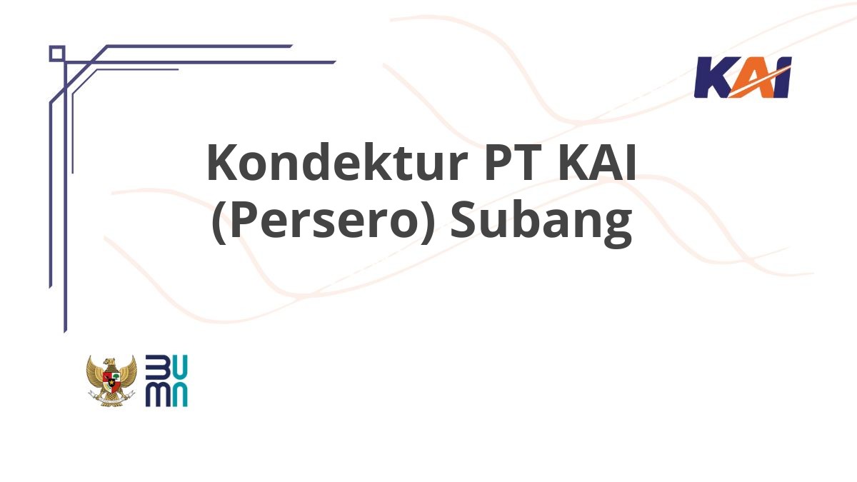 Kondektur PT KAI (Persero) Subang
