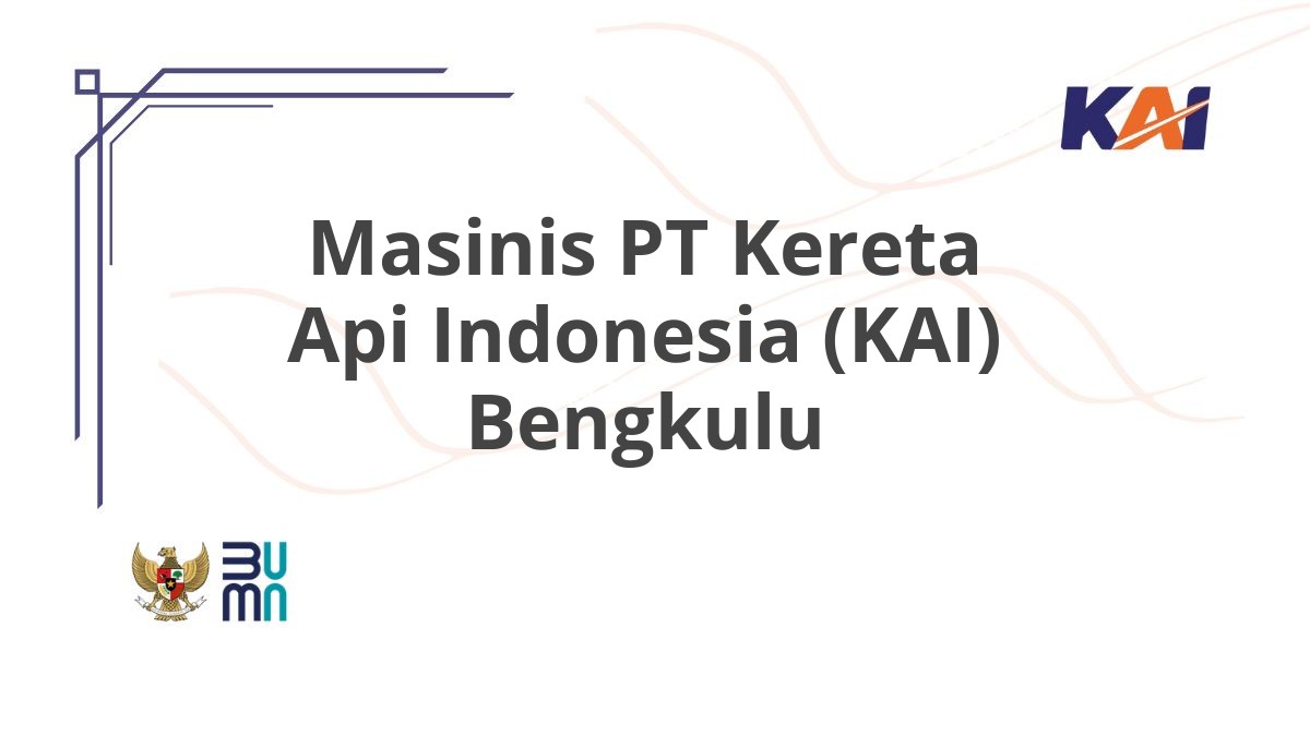 Masinis PT Kereta Api Indonesia (KAI) Bengkulu