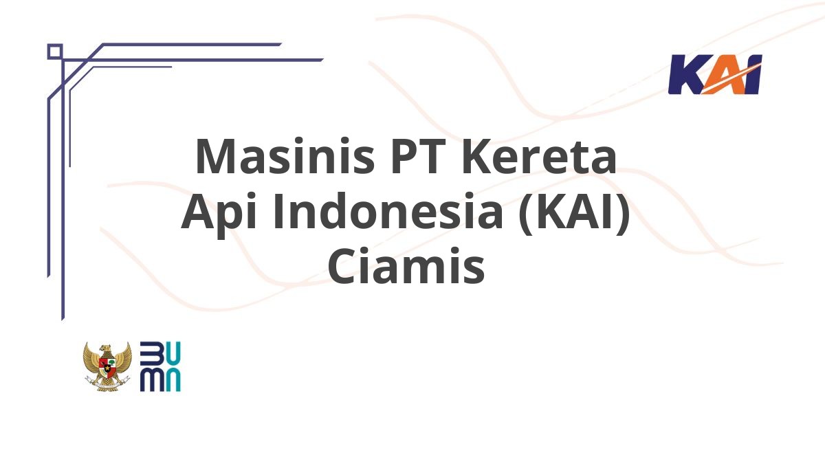 Masinis PT Kereta Api Indonesia (KAI) Ciamis
