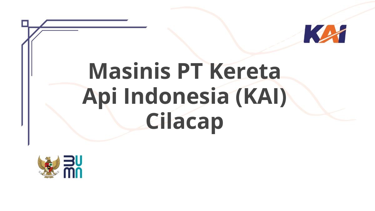 Masinis PT Kereta Api Indonesia (KAI) Cilacap