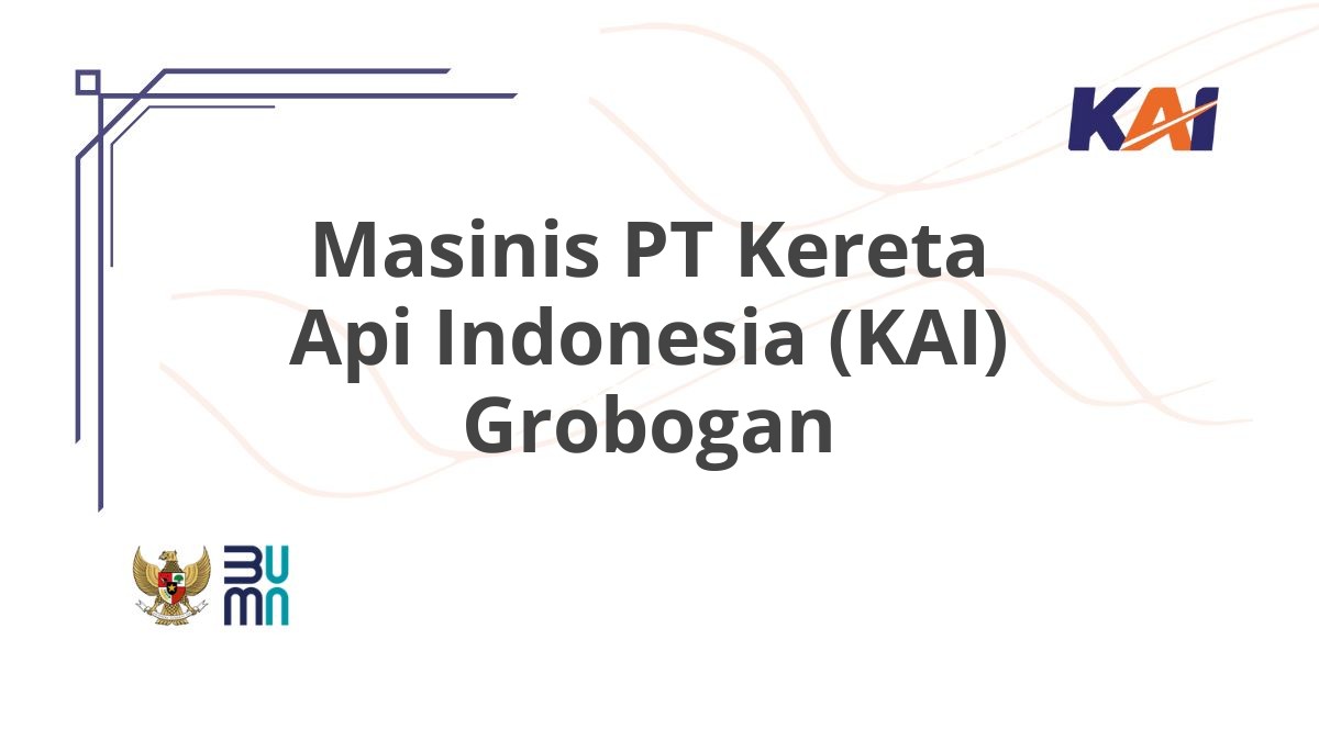 Masinis PT Kereta Api Indonesia (KAI) Grobogan