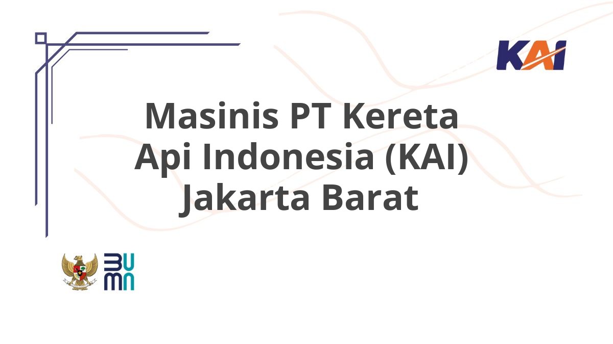Masinis PT Kereta Api Indonesia (KAI) Jakarta Barat