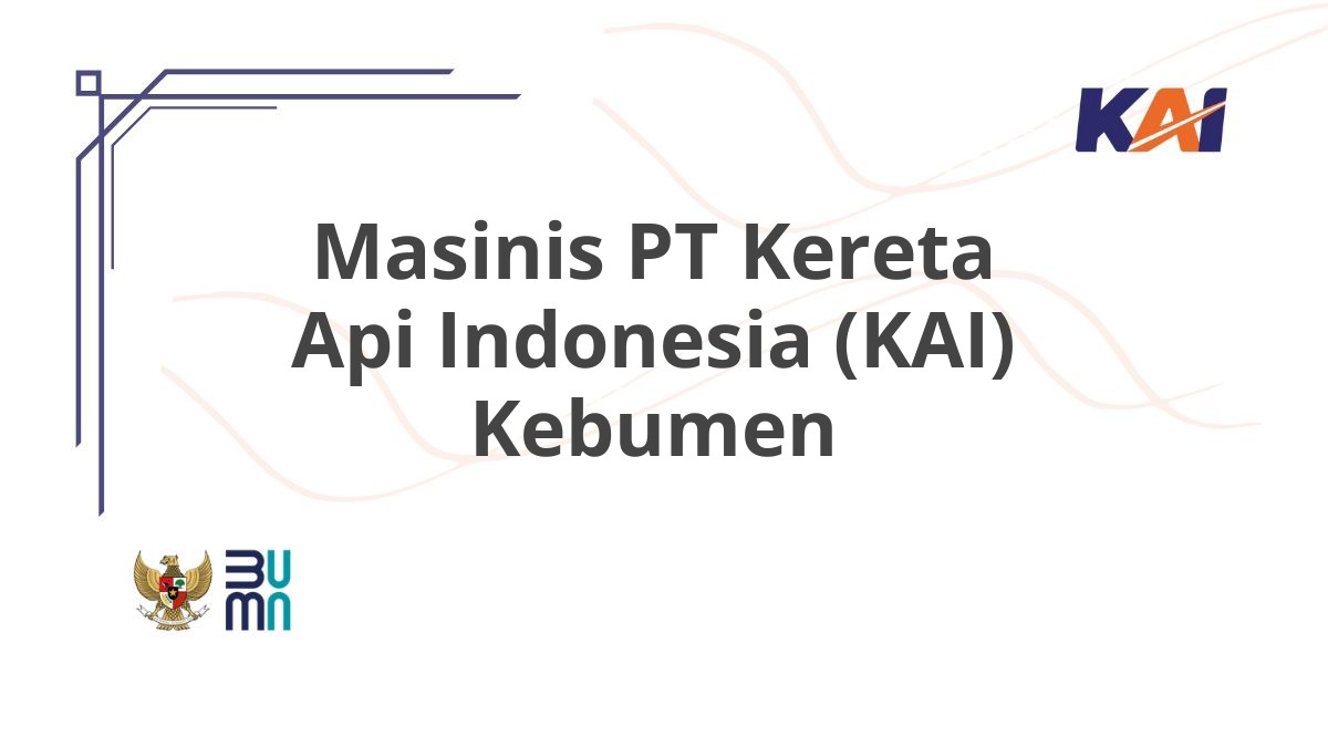 Masinis PT Kereta Api Indonesia (KAI) Kebumen