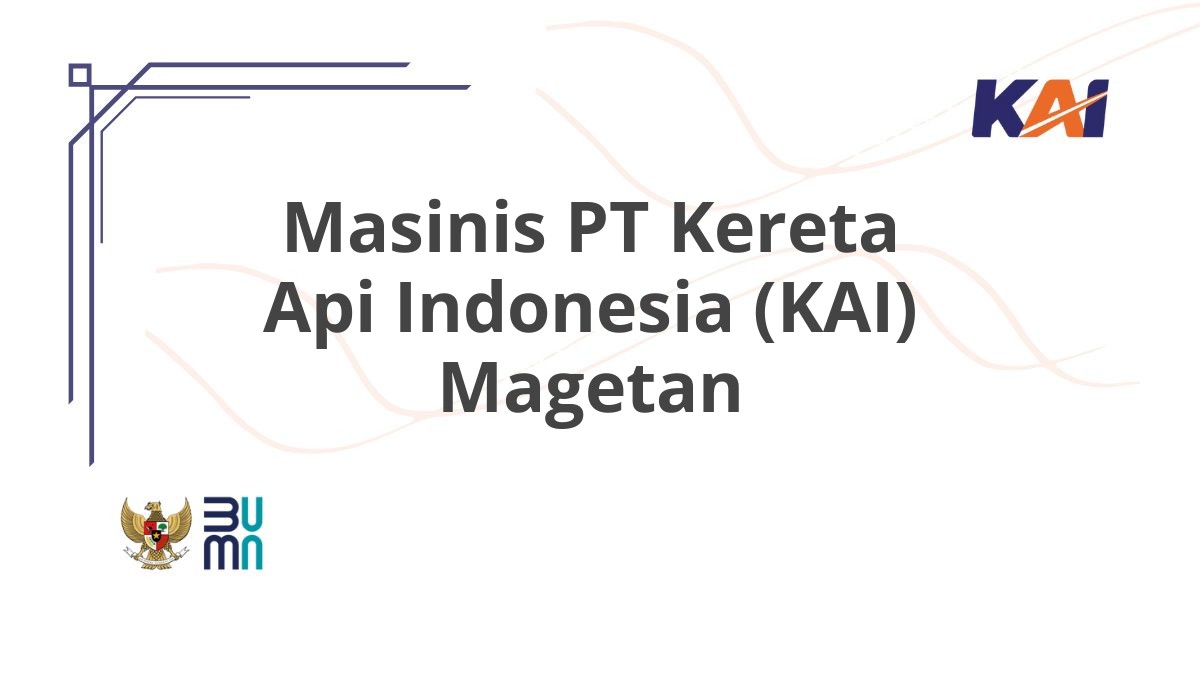 Masinis PT Kereta Api Indonesia (KAI) Magetan