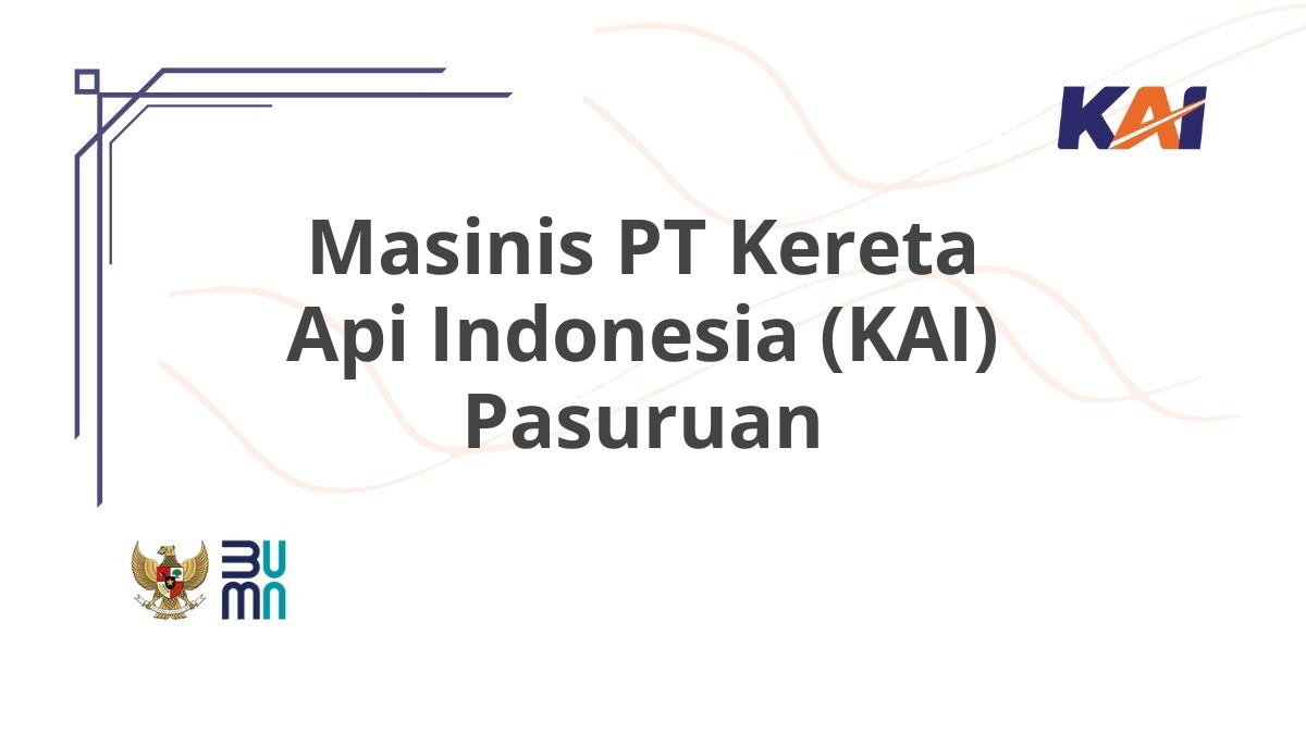 Masinis PT Kereta Api Indonesia (KAI) Pasuruan