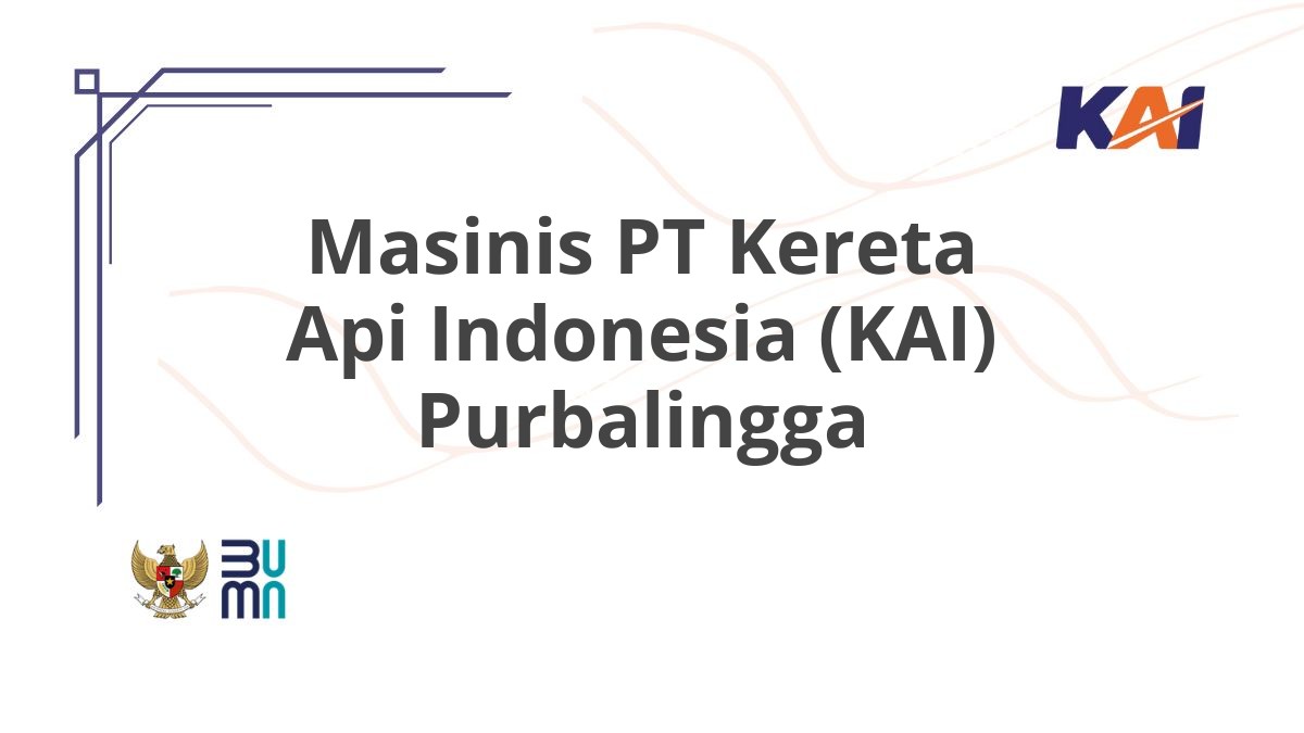 Masinis PT Kereta Api Indonesia (KAI) Purbalingga
