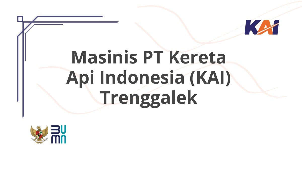 Masinis PT Kereta Api Indonesia (KAI) Trenggalek