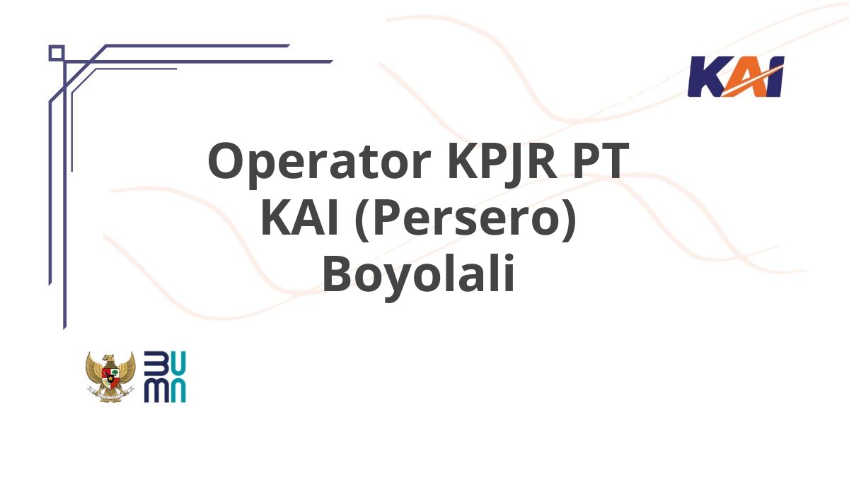 Operator KPJR PT KAI (Persero) Boyolali