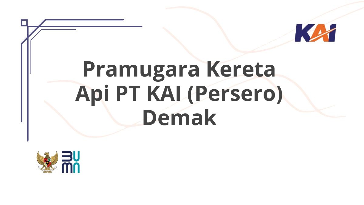 Pramugara Kereta Api PT KAI (Persero) Demak