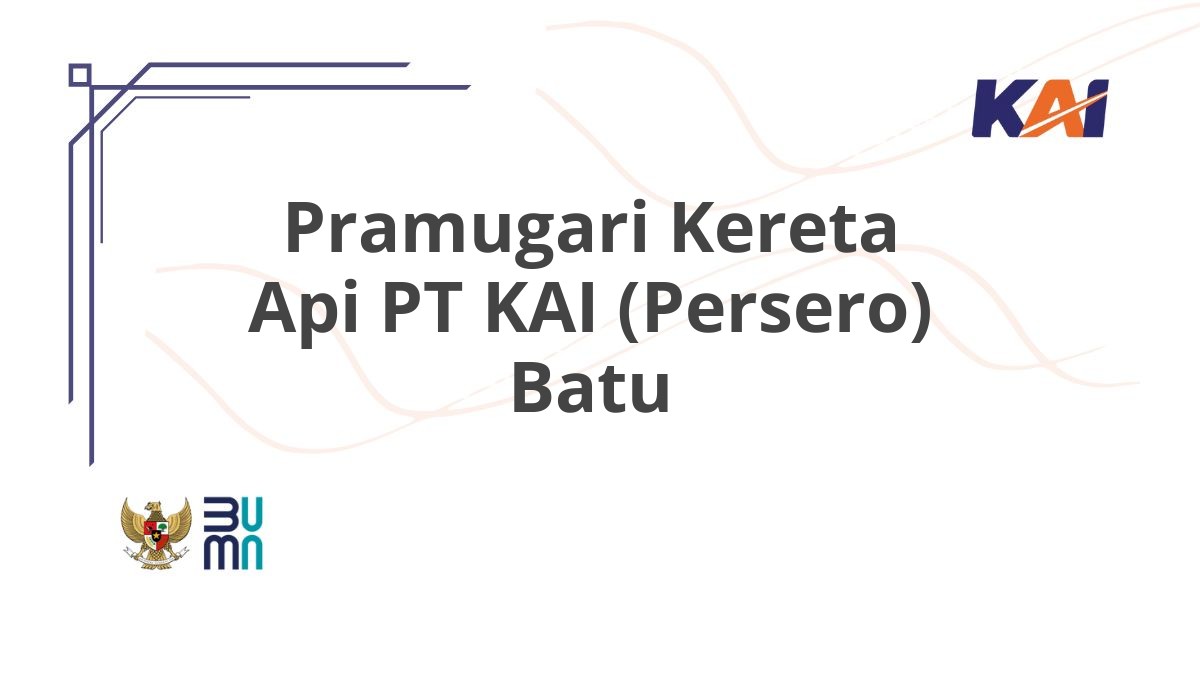 Pramugari Kereta Api PT KAI (Persero) Batu