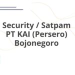 Security / Satpam PT KAI (Persero) Bojonegoro